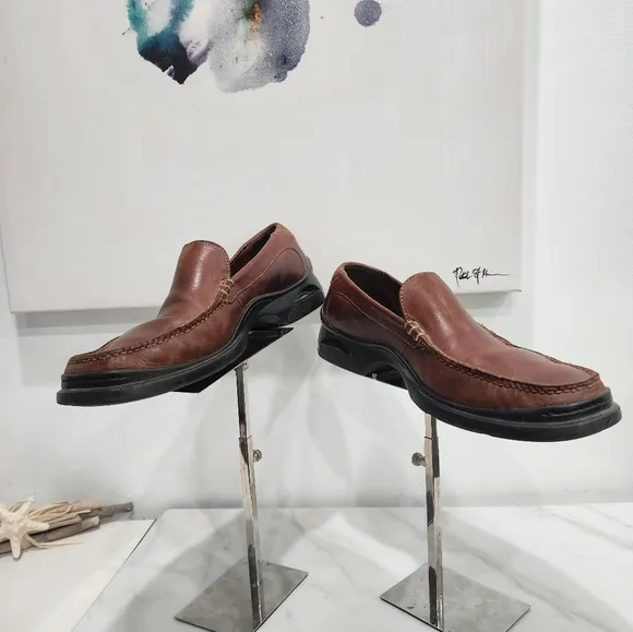 [ Cole Haan] Men's size 12 M Santa Barbra ll Loafer -slip on- brown leather shoe