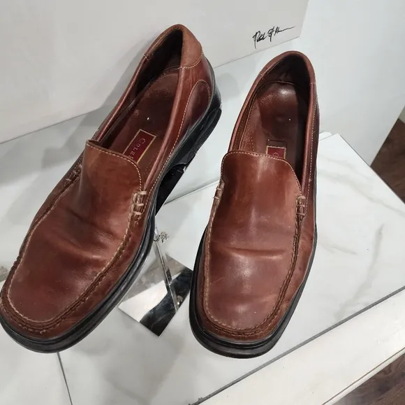 [ Cole Haan] Men's size 12 M Santa Barbra ll Loafer -slip on- brown leather shoe