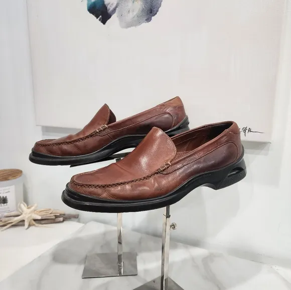 [ Cole Haan] Men's size 12 M Santa Barbra ll Loafer -slip on- brown leather shoe