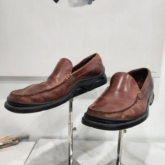 [ Cole Haan] Men's size 12 M Santa Barbra ll Loafer -slip on- brown leather shoe