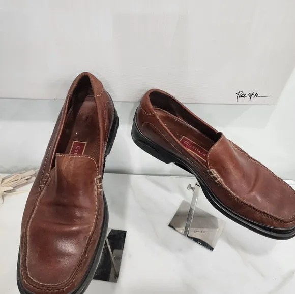 [ Cole Haan] Men's size 12 M Santa Barbra ll Loafer -slip on- brown leather shoe