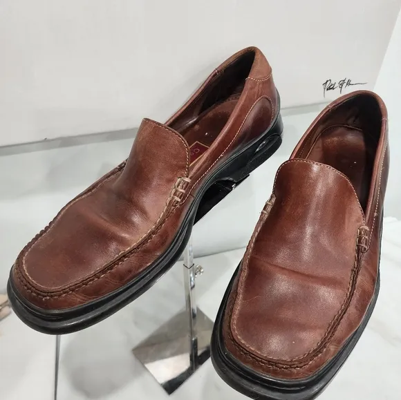 [ Cole Haan] Men's size 12 M Santa Barbra ll Loafer -slip on- brown leather shoe