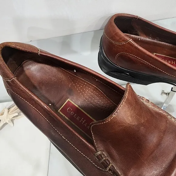 [ Cole Haan] Men's size 12 M Santa Barbra ll Loafer -slip on- brown leather shoe