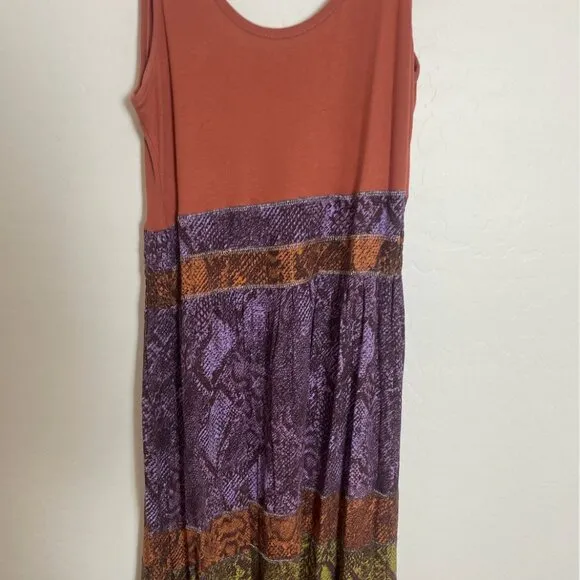 ⭐️ Colima Maxi Dress Tiered Snake Print Sleeveless Tank Chic Girly Maxi Dress