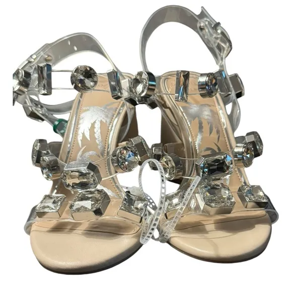 ❤️💗❤️ Gianni Bini x DANNIJO the BIANCA Jewel Embellished Dress Sandals NWT
