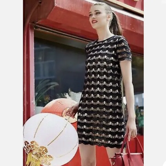 🔴 kate spade virginia scalloped lace dress