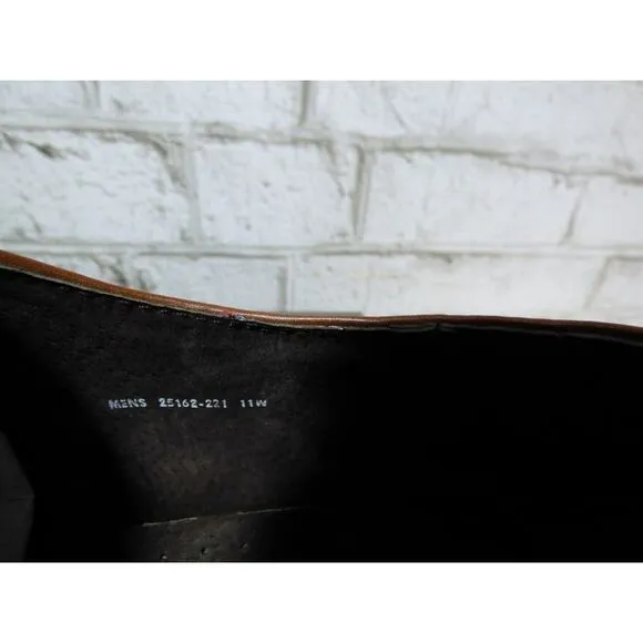 $125 Stacy Adams Desmond Cap Toe Monk Strap Cognac Dress Shoes 11 Wide NEW S630