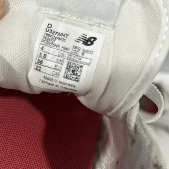 327 New Balance Women's White Sneakers