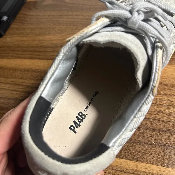 $330 P448 John White Women’s Sneakers Silver SZ Eu 36