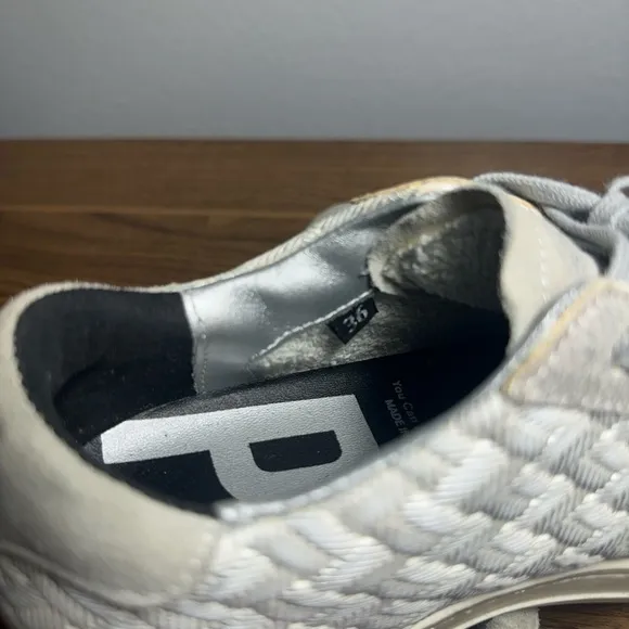$330 P448 John White Women’s Sneakers Silver SZ Eu 36