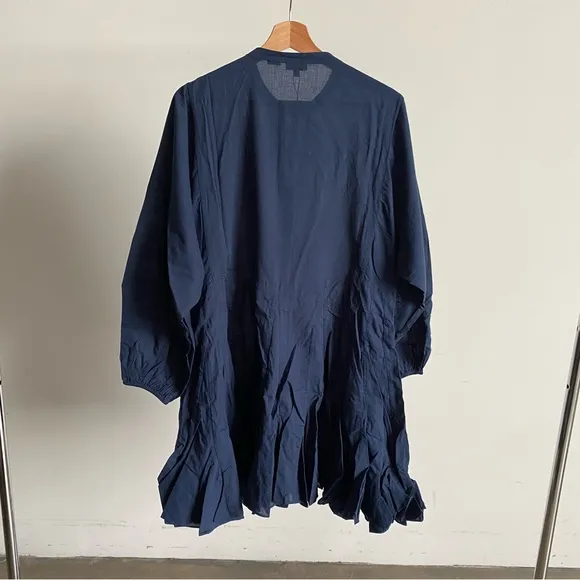 $395 New Rhode Navy Emma Cotton Dress Sz Medium