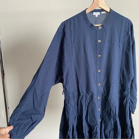 $395 New Rhode Navy Emma Cotton Dress Sz Medium