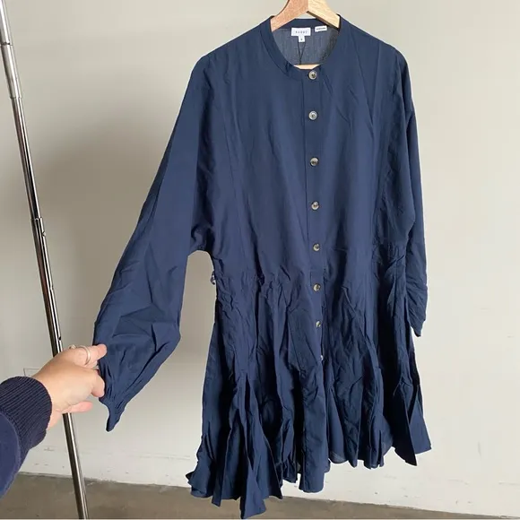 $395 New Rhode Navy Emma Cotton Dress Sz Medium