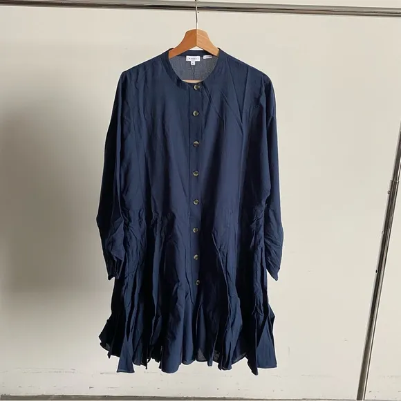 $395 New Rhode Navy Emma Cotton Dress Sz Medium