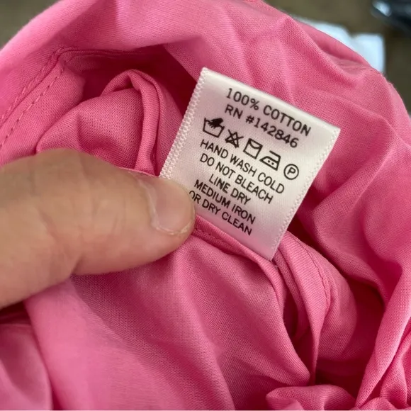 $395 New Rhode Pink Emma Cotton Dress Sz Medium