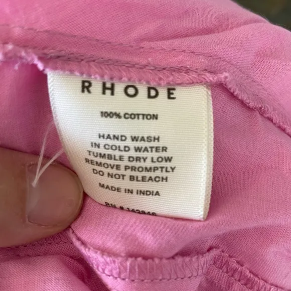 $395 NWT Rhode Ella Cotton Dress in Prism Pink #2 Sz Large