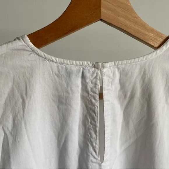 $395 NWT Rhode Ella Cotton Dress in White and Green Sz Small