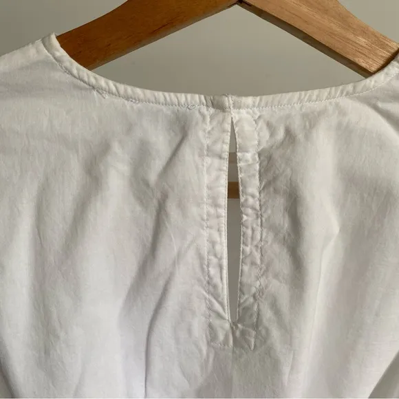 $395 NWT Rhode Ella Cotton Dress in White and Green Sz X-Small