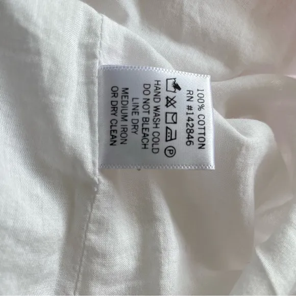 $395 NWT Rhode Ella Cotton Dress in White and Pink Sz Small