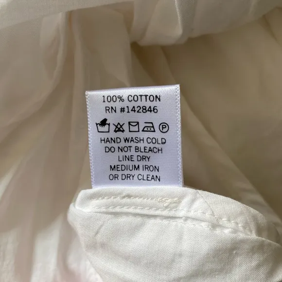 $395 NWT Rhode Ella Cotton Dress in White and Purple Sz Small