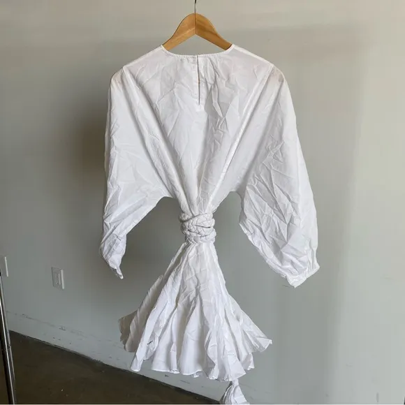 $395 NWT Rhode Ella Cotton Dress in White Sz Small