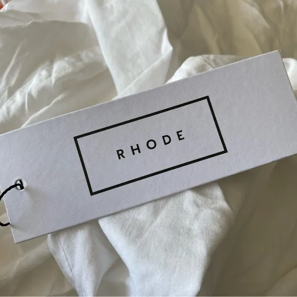 $395 NWT Rhode Ella Cotton Dress in White Sz Small