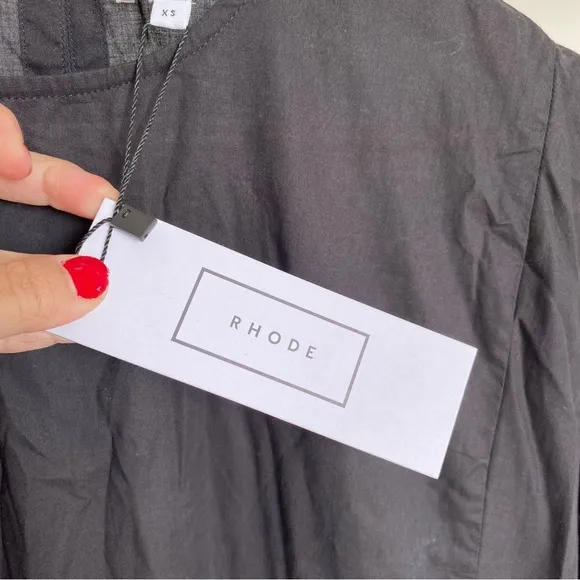 $395 NWT Rhode Ella Dress in Black Sz X-Small