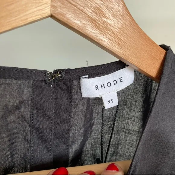 $395 NWT Rhode Ella Dress in Black Sz X-Small