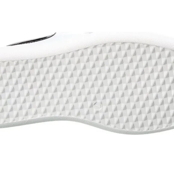 $485 Valentino Fresia Bright Leather Sneaker, Women's White and Black