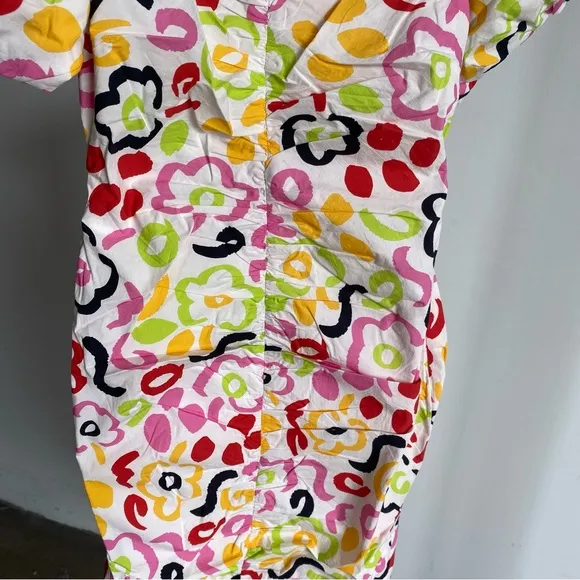 $495 NWT Rhode Tessa Cotton Poplin Dress in Painted Bloom Sz 0