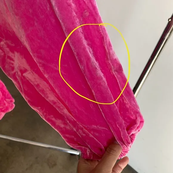 $575 NWT Rhode Pink Ella Velvet Dress in Jaipur Sz Medium