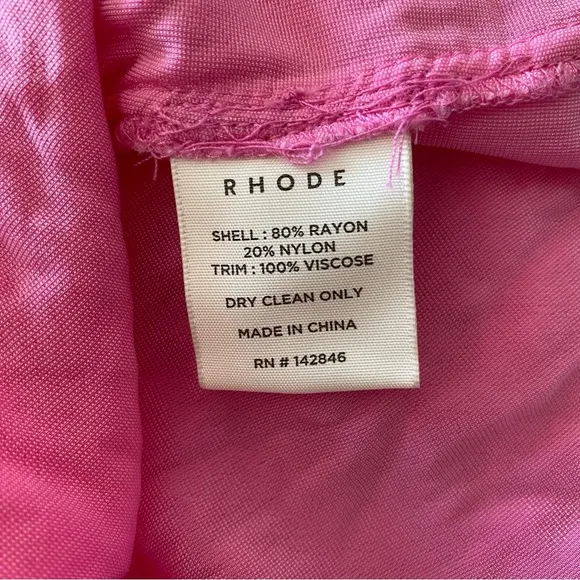$575 NWT Rhode Pink Ella Velvet Dress in Jaipur Sz Medium