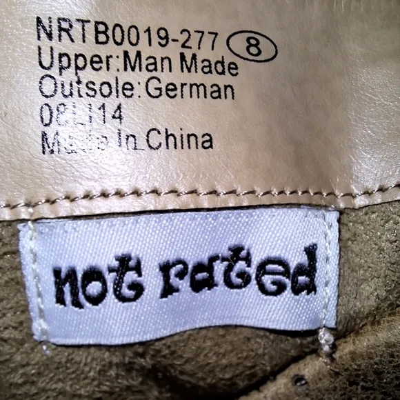 A pair of Not Rated gaucho boots in a size 8.  They're pre-loved in great shape