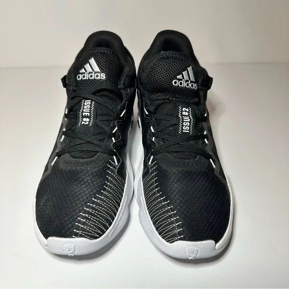 Adidas D.O.N Issue 2 Mens Black Athletic Basketball Shoes  Sneakers Size 9