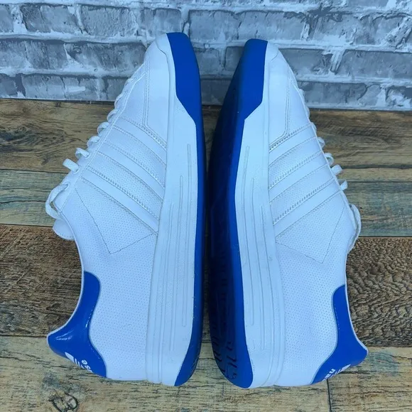 Adidas Ilie Nastase White Blue Tennis Shoes 2007 671886‎ Mens Size 14 Rare