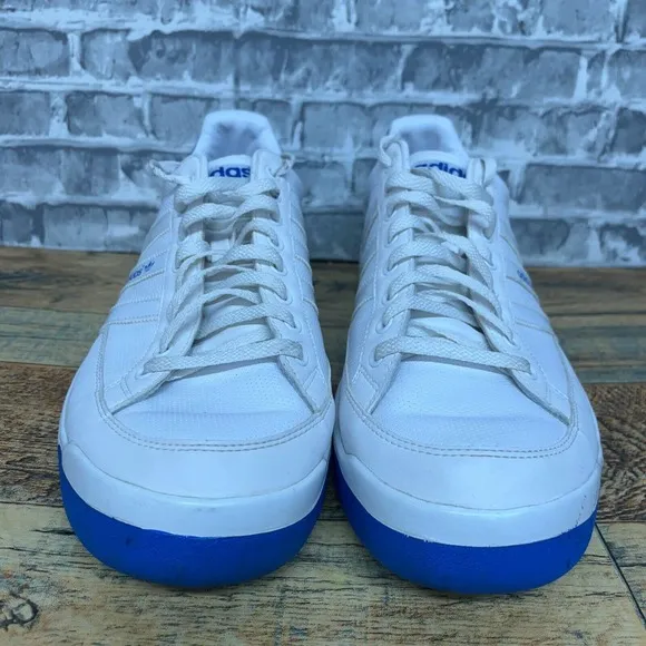 Adidas Ilie Nastase White Blue Tennis Shoes 2007 671886‎ Mens Size 14 Rare