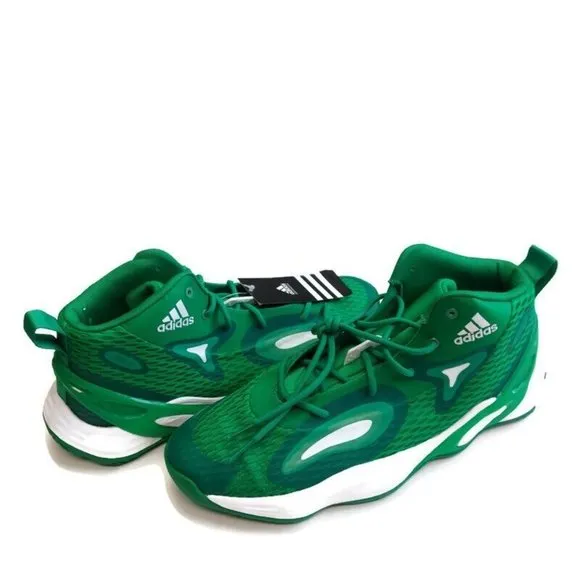 Adidas Mens Sz 13 SM Exhibit A Mid Basketball Shoes GW7937 Boston Celtics Green