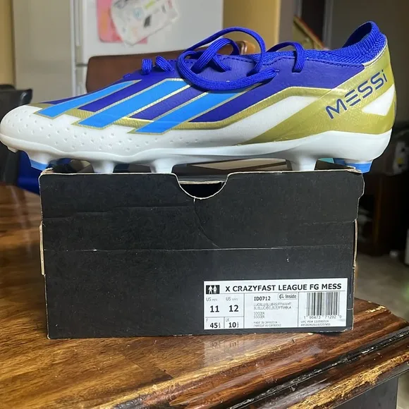 Adidas “Messi”Men's Blue and Gold Athletic Shoes
