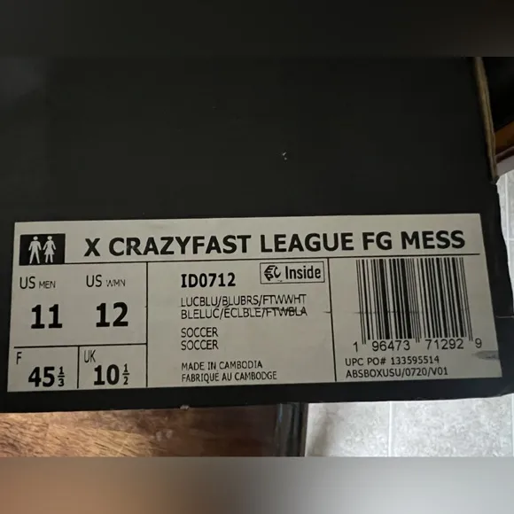 Adidas “Messi”Men's Blue and Gold Athletic Shoes
