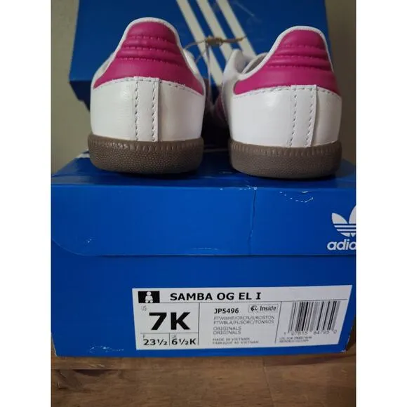 adidas Originals 7K Samba OG EL I JP5496 Big Kids' Casual Shoes Rare
