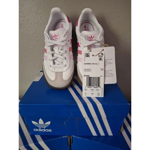 adidas Originals 7K Samba OG EL I JP5496 Big Kids' Casual Shoes Rare