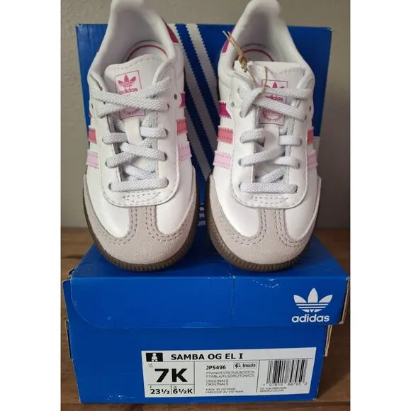 adidas Originals 7K Samba OG EL I JP5496 Big Kids' Casual Shoes Rare