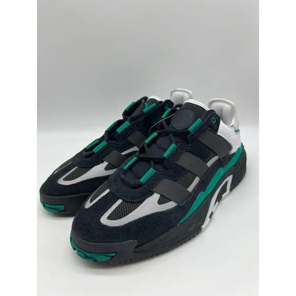 Adidas Originals Niteball Low Mens Athletic Shoes Black Green FW2477 Sz 8 NEW🛒