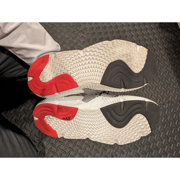 Adidas Prophere Onix Sneakers Mens 11 Gray Solar Red White Shoes CQ3023 Athletic