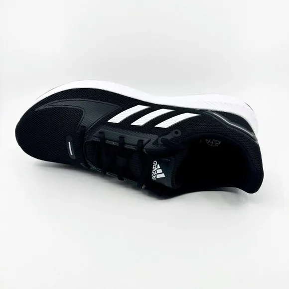Adidas Runfalcon 2.0 Black White Mens Athletic Running Shoes FY5943