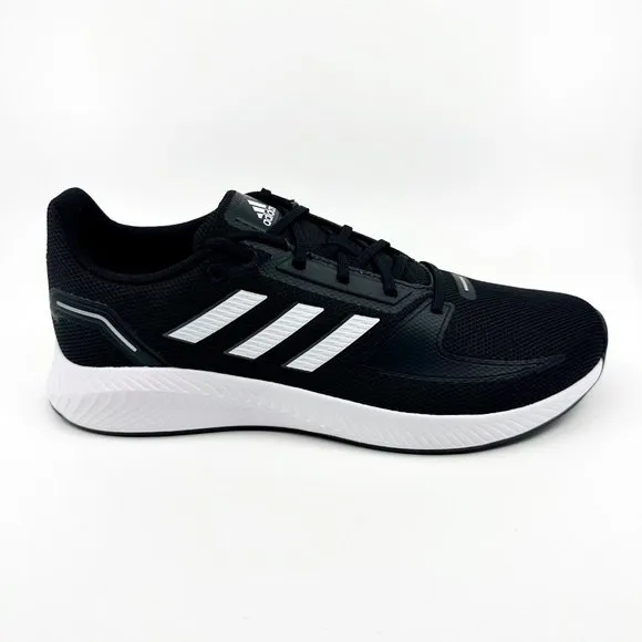 Adidas Runfalcon 2.0 Black White Mens Athletic Running Shoes FY5943