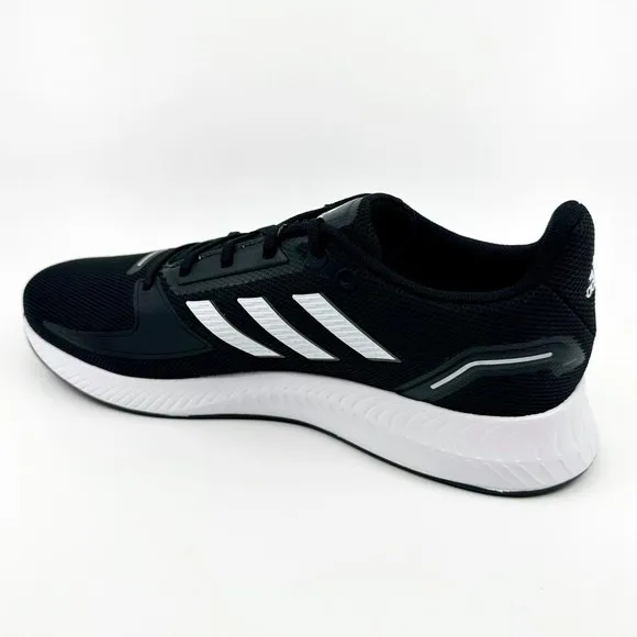 Adidas Runfalcon 2.0 Black White Mens Athletic Running Shoes FY5943