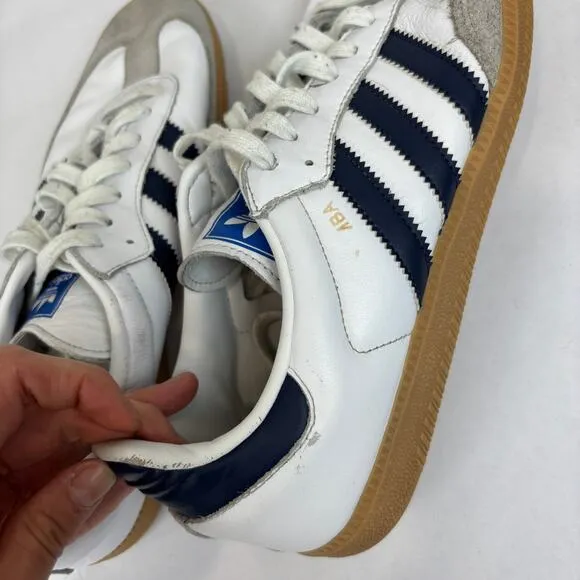 Adidas Samba Classic White Sneakers Shoes Men's 10 Run Walk Comfort