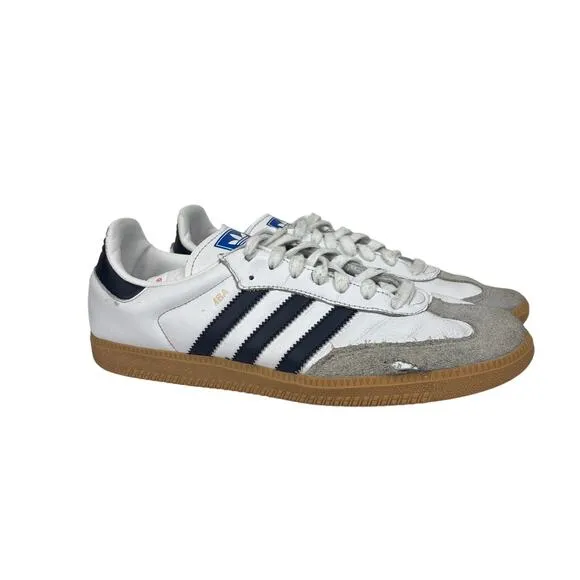 Adidas Samba Classic White Sneakers Shoes Men's 10 Run Walk Comfort