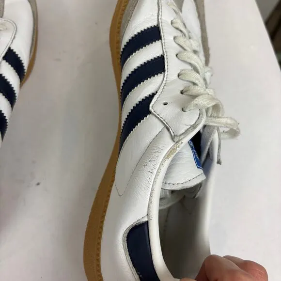 Adidas Samba Classic White Sneakers Shoes Men's 10 Run Walk Comfort